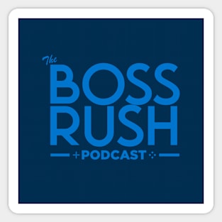 The Boss Rush Podcast Logo (Sky Blue) Sticker